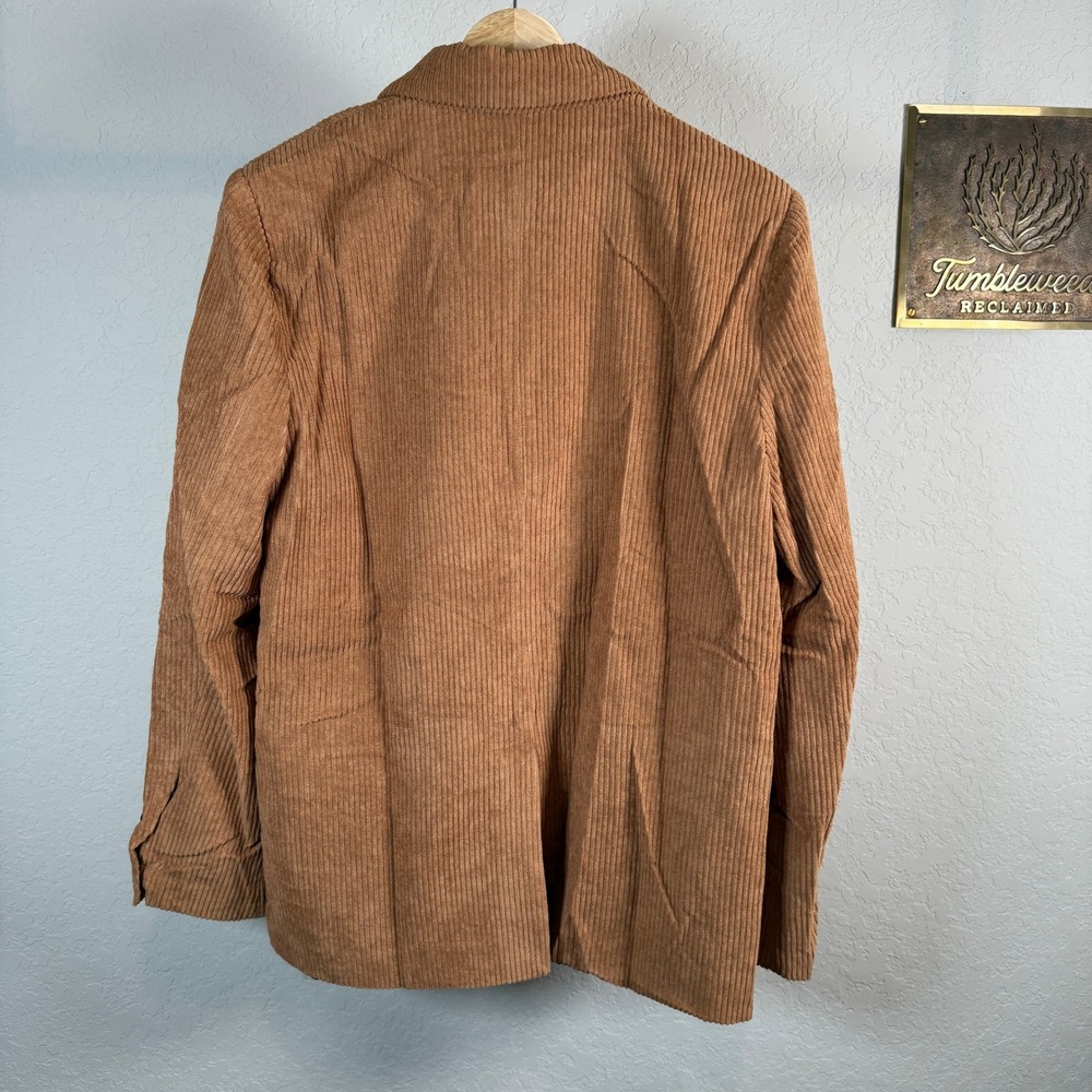 Promesa Corduroy Blazer Tan‎ Button Front Women's Size Small - Picture 6 of 8